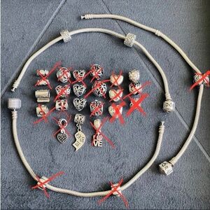 Pandora Bracelets Charms Spacers Stoppers Sterling Silver & Gold, ASK FO…